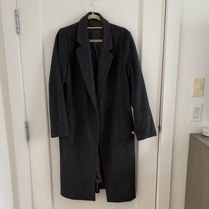 Quince Heather Gray Long Coat